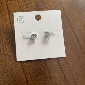 EARTHBOUND Silver Stud MUSHROOM Earrings